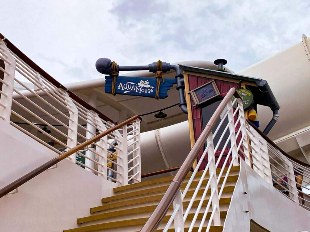 AquaMouse water ride on Disney Wish cruise ship