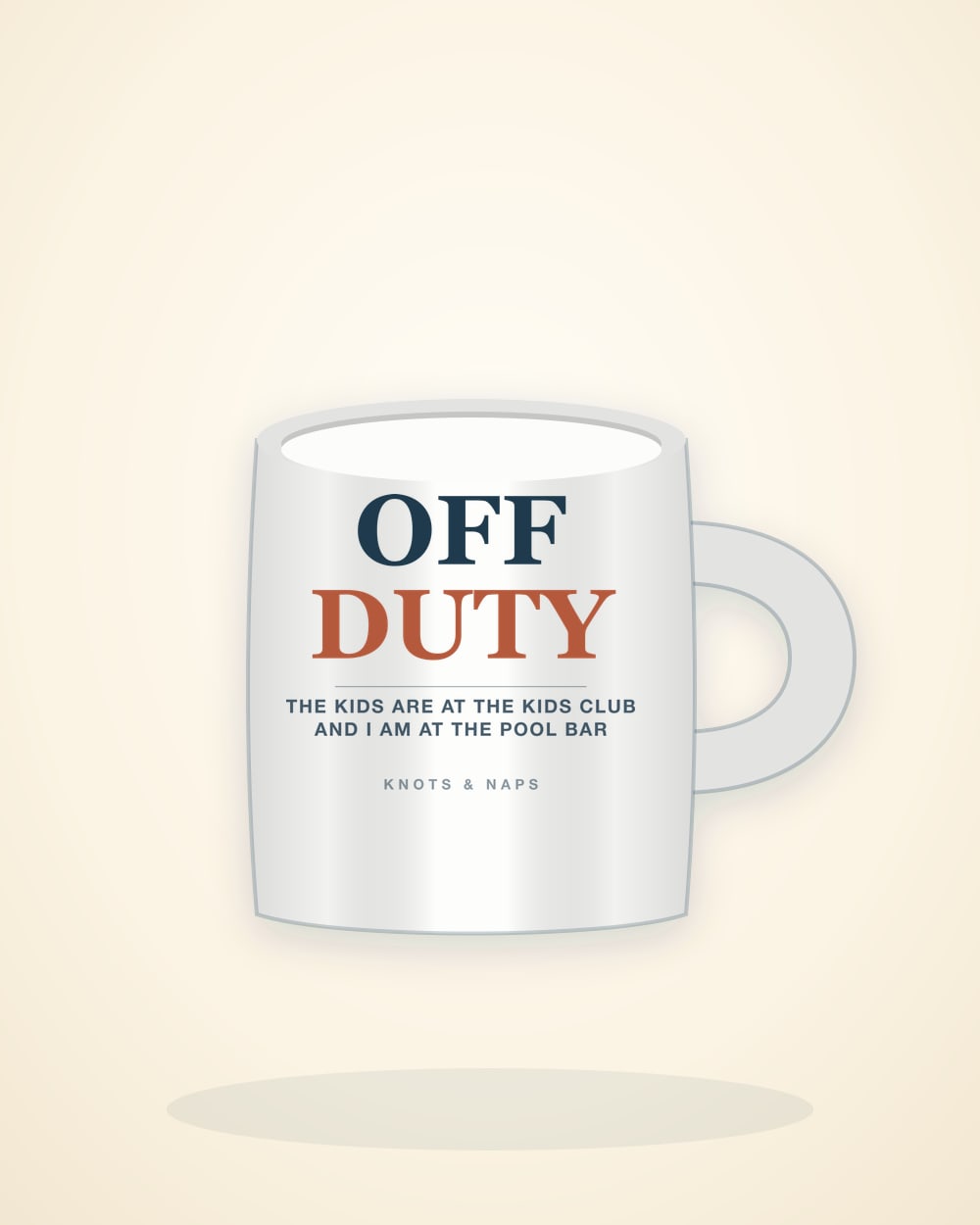 “Off Duty” Mug in White