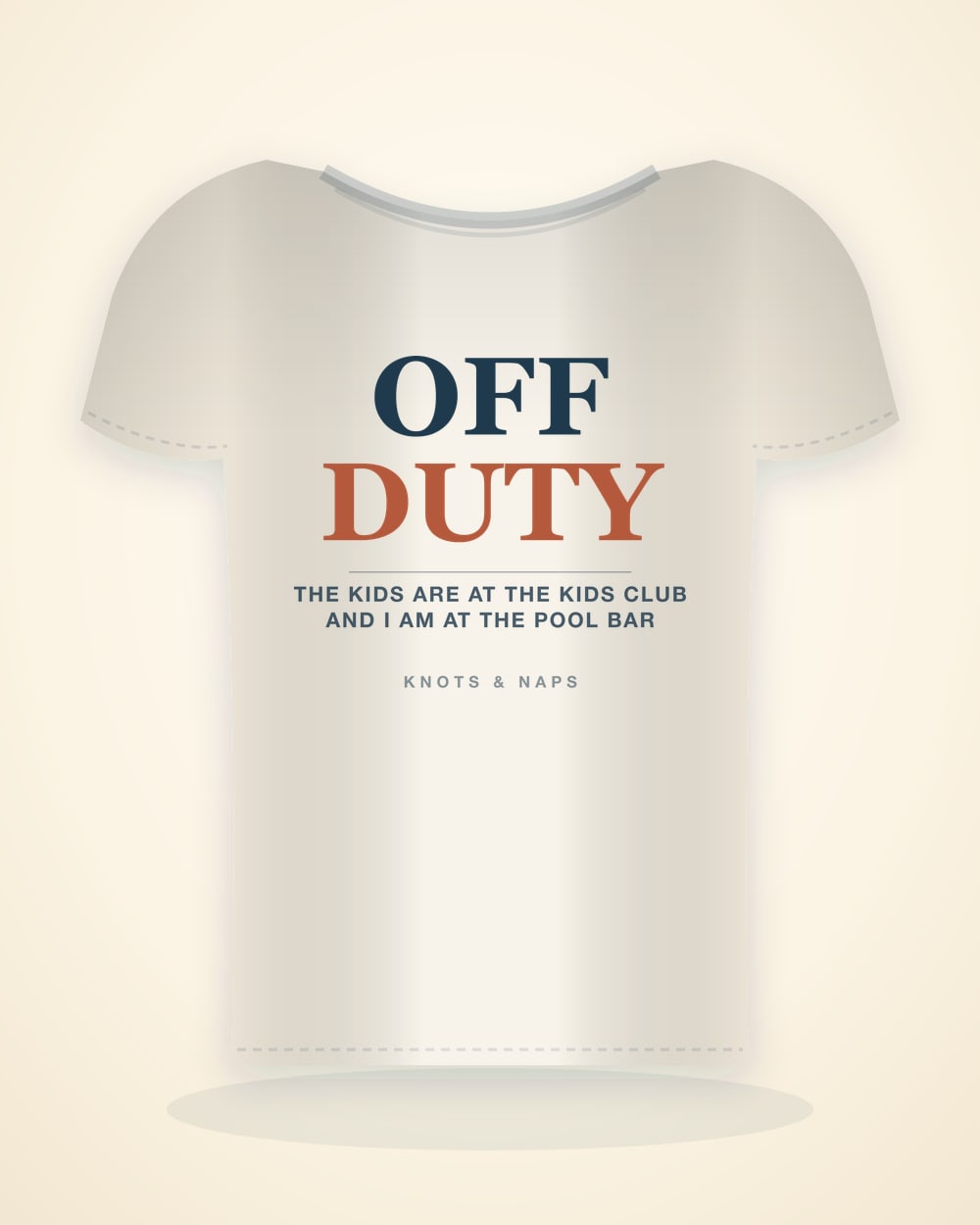 “Off Duty” Tee in Natural