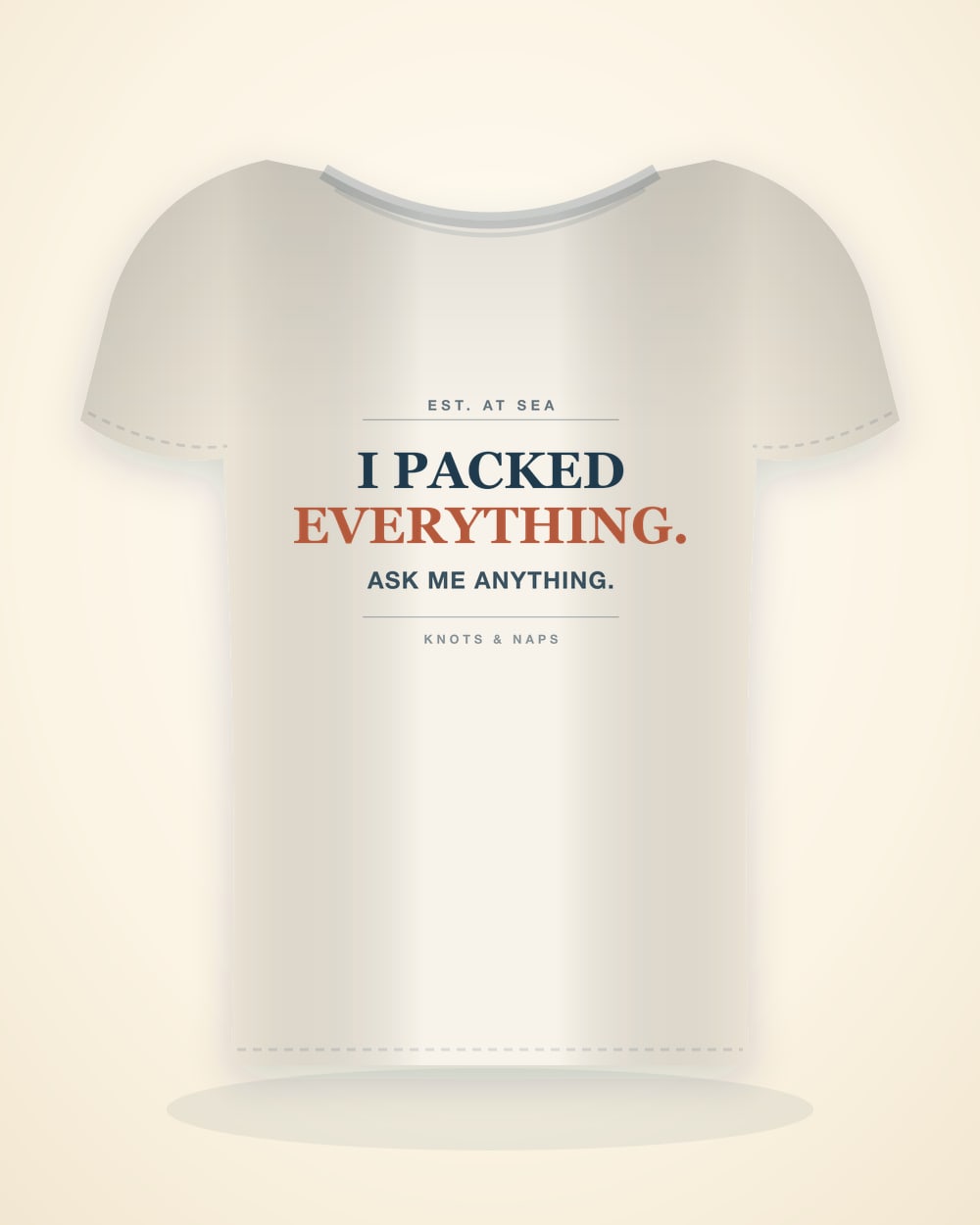 “I Packed Everything” Tee in Natural