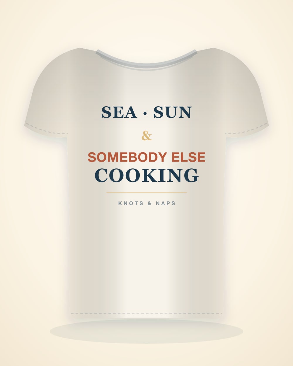 “Somebody Else Cooking” Tee in Natural