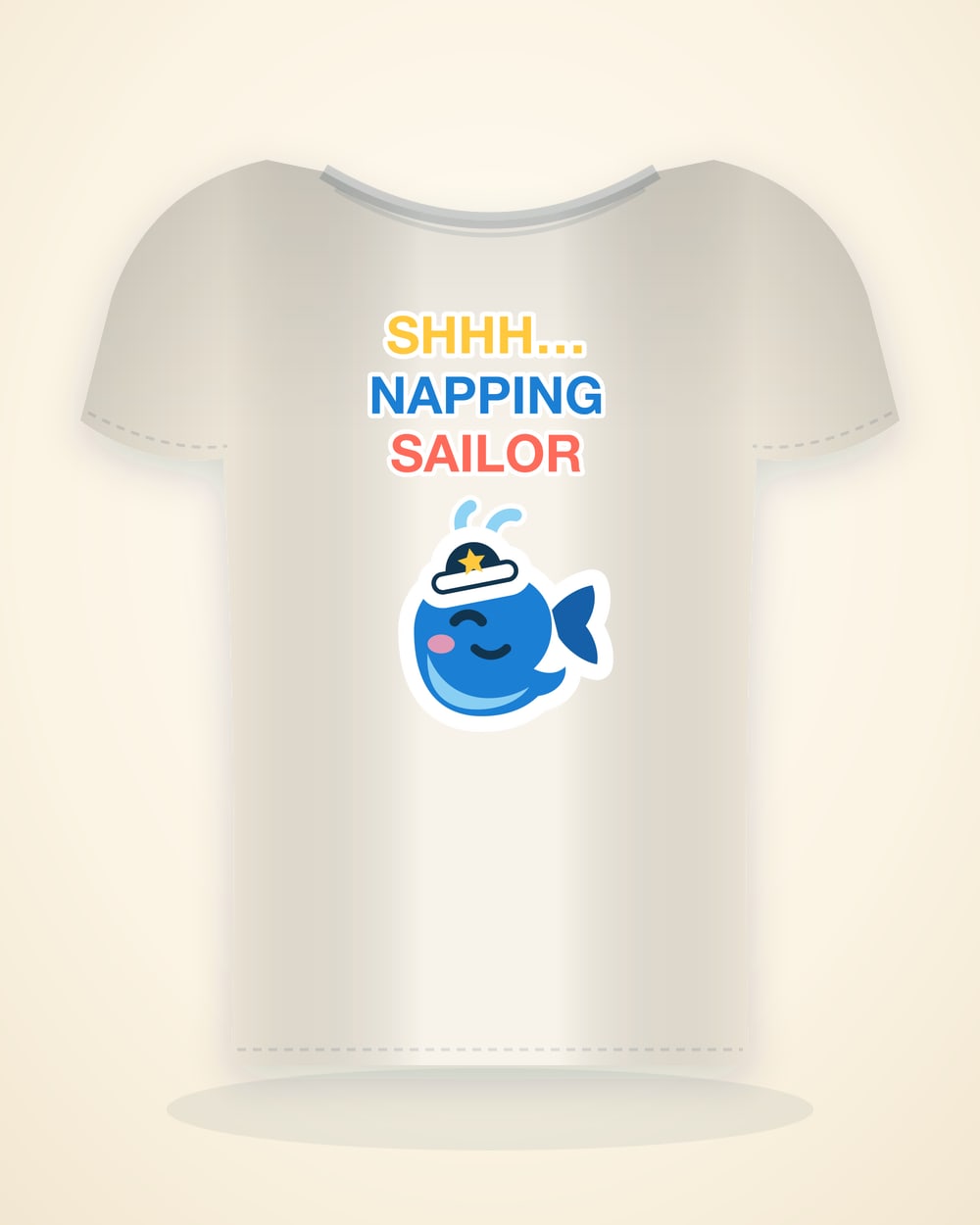 Napping Sailor Tee in Natural
